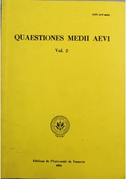 Quaestiones Medii Aevi Vol 2