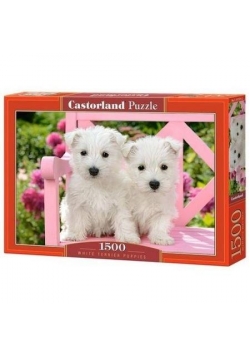 Puzzle 1500 White Terrier Puppies CASTOR