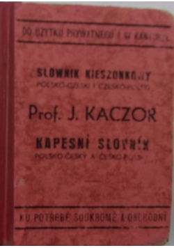 Nowy słownik kieszonkowy polsko-czeski i czesko-polski, 1949 r.