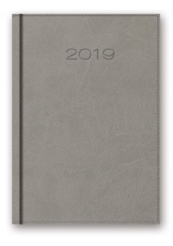 Kalendarz 2019 B6 książkowy szary