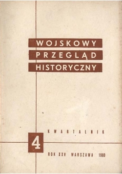 Wojskowy przegląd historyczny, nr4