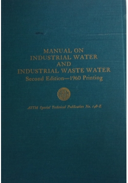 Manual on Industrial Water and Industrial Waste Water