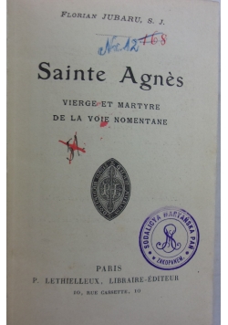 Sainte Agnes, 1909 r.