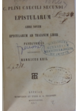 Epistularum ,1868r.