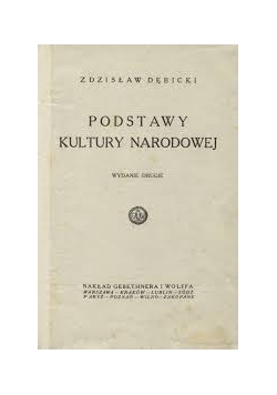 Podstawy kultury narodowej, 1925 r.