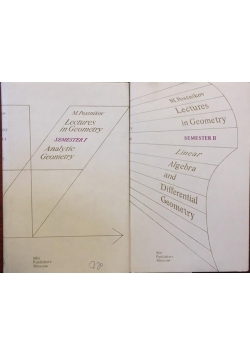 Lectures in Geometry, semester I-II
