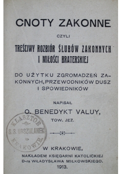 Cnoty zakonne 1913 r