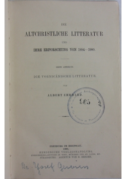 Strassburger Theologische Studien, 1900 r.