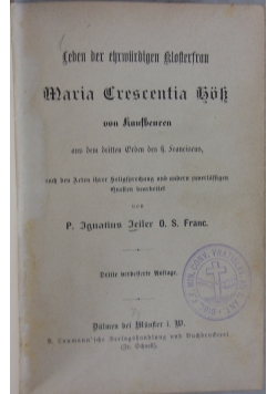 Maria Krescencja Höss, 1886r.