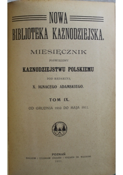 Nowa Biblioteka Kaznodziejska  Tom XI   1912 r
