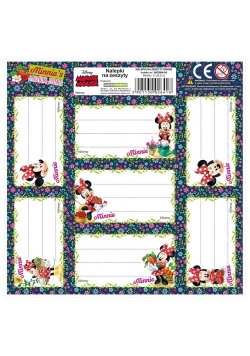 Nalepki na zeszyty Minnie 50 sztuk