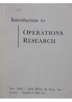 Introduction to operations Research