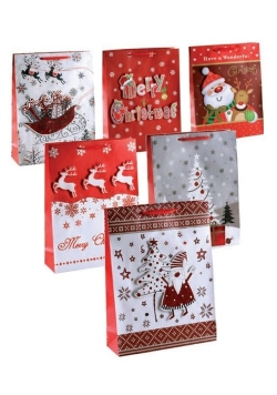 Torebka papierowa duża 3D TBN-3 mix