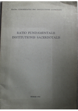Ratio fundamentalis institutionis sacerdotalis