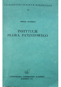 Instytucje Prawa Patentowego