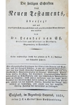 Neuen Testaments, 1831r.