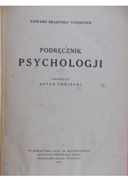 Podręcznik Psychologji, 1929 r.