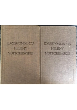 Korespondencja Heleny Modrzejewskiej, Tom I-II