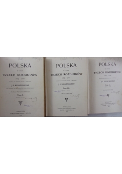 Polska w czasie trzech rozbiorów, zestaw 3 książek, 1902 r.