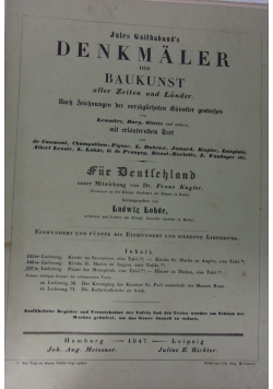 Jules Gailhabaud's Denkmaler der Baukunst, 1846r.