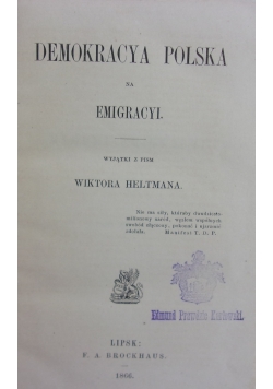 Demokracya Polska, 1866r.