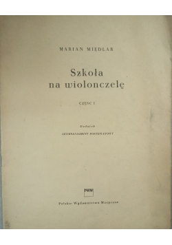 Szkoła na wiolonczelę część I