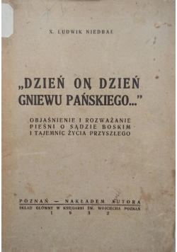 Dzień On Dzień Gniewu Pańskiego,1932 r.