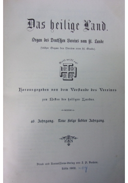 Das heilige Land, 1902 r.