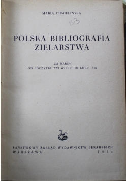 Polska bibliografia zielarstwa