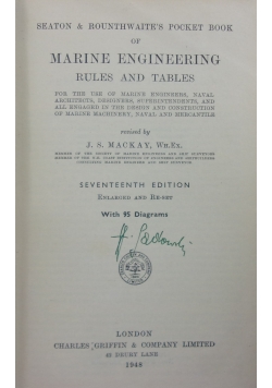 Seaton and Rounthwaite's Pocket Book of Marine Engineering, 1948 r.