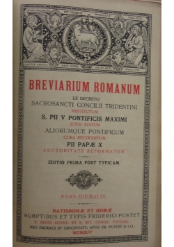 Breviarium Romanum, 1914 r.