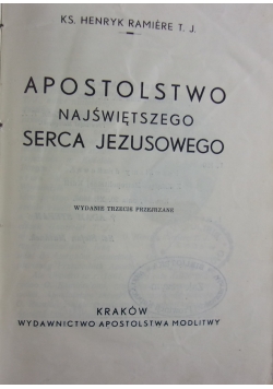 Apostolstwo Najśw. Serca Jezusoweo,1936r.