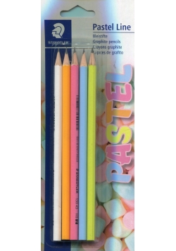 Ołówek Norica sześciokątny Pastel Line 2HB 5 sztuk