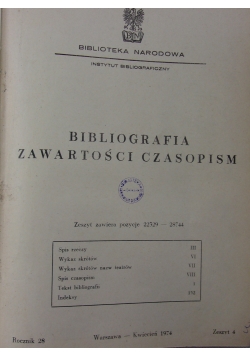 Bibliografia Zawartości Czasopism ,Zeszyt 4 do 6