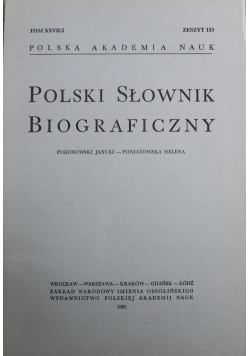 Polski słownik biograficzny tom XXVII Zeszyt 113