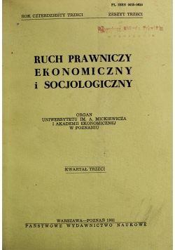 Ruch Prawniczy Ekonomiczny i socjologiczny Kwartał 3 i 4