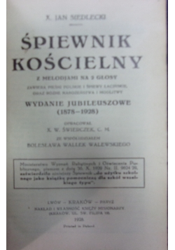 Śpiewnik kościelny ,1928r.