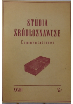 Studia źródłoznawcze XXXVI