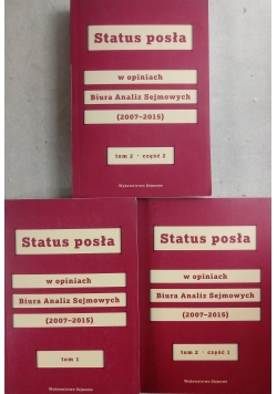 Status posła 3 książki