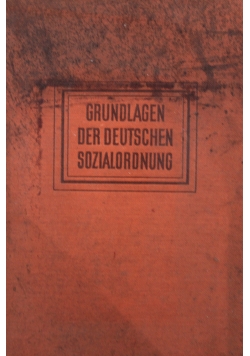Grundlagen der Deutschen Sozialordnung 1942 r.