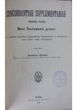 Concordantiae Supplementariae Novi Testamenti graeci, 1882 r.