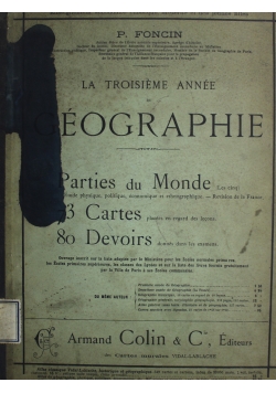La Troisieme Annee de Geographie 1897 r