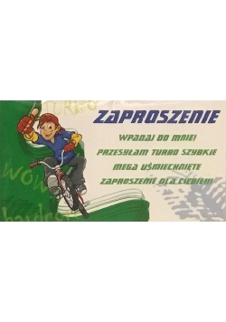 Zaproszenia Young Chłopiec wzór nr 04 10 sztuk