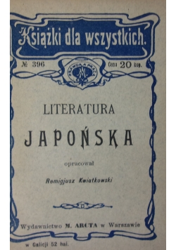 Literatura Japońska 1908 r.