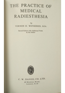 The Practice of Medical Radiesthesia