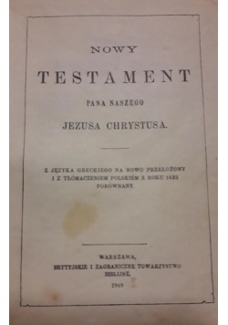 Nowy Testament i Psalmy, 1949r.