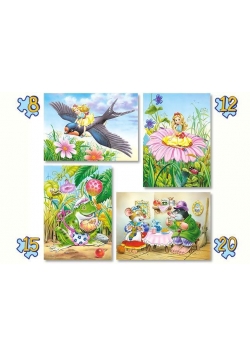 Puzzle x 4 - Calineczka CASTOR
