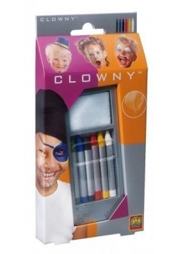Clowny - Kredki do malowania twarzy 6 kolorów