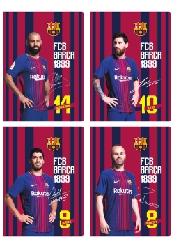 Teczka z gumką A4 FC Barcelona 10 sztuk mix