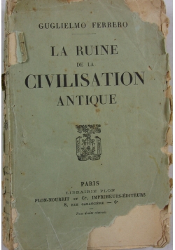 La Ruine de la Civilisation Antique